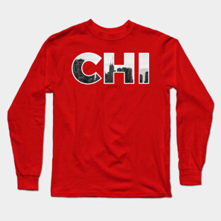 Chicago Bulls CHI Skyline Long Sleeve T-Shirt