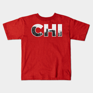 Chicago Bulls CHI Skyline Kids T-Shirt