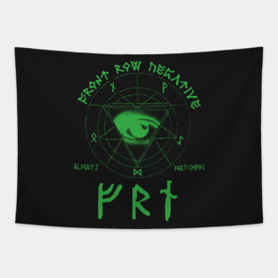 Front Rune Negative Tapestry