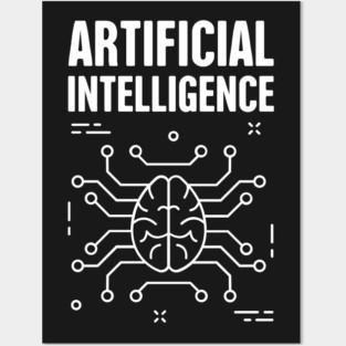 Artificial Intelligence Brain Posters and Art