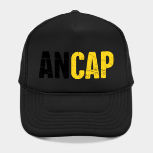 Distressed AnCap Anarcho Capitalist Text Hat
