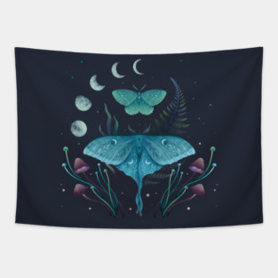 Luna and Emerald Tapestry