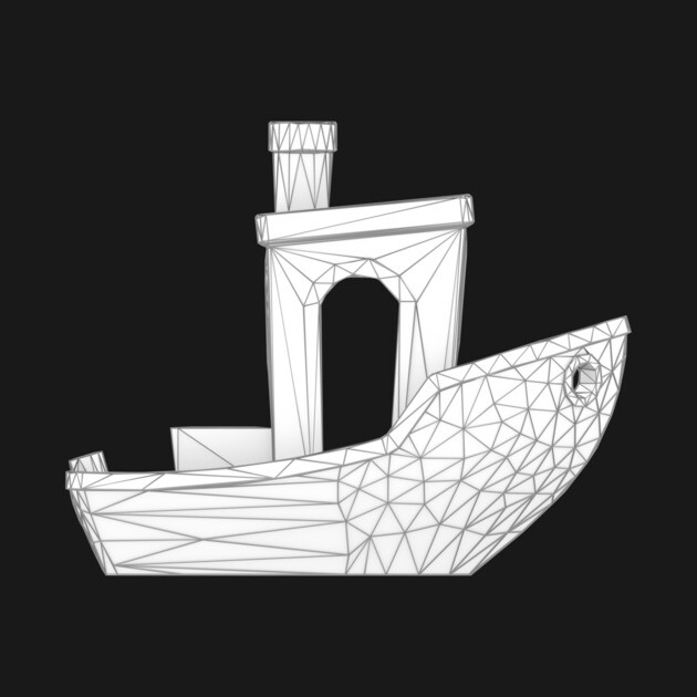 3DBenchy - LowPoly - Wireframe by CreativeTools