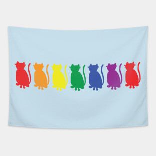 Rainbow Cats Tapestry
