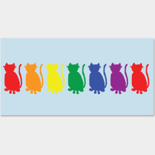 Rainbow Cats Posters and Art