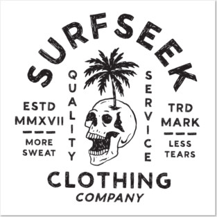 Surfseek clothing company Posters and Art