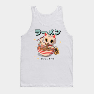 Ramen Tasty Food Neko Cat Japanese Aesthetic Tank Top