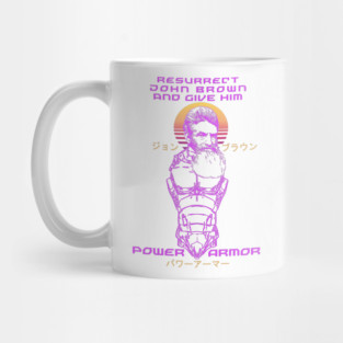 Resurrect John Brown And Give Him Power Armor - Vaporwave, Meme, Leftist, Socialist Mug