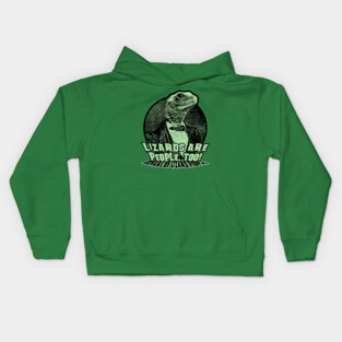 Lizards are people, too! (Beware of lizard people) Kids Hoodie