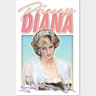 Princess Diana /// Retro 90s Fan Art Posters and Art