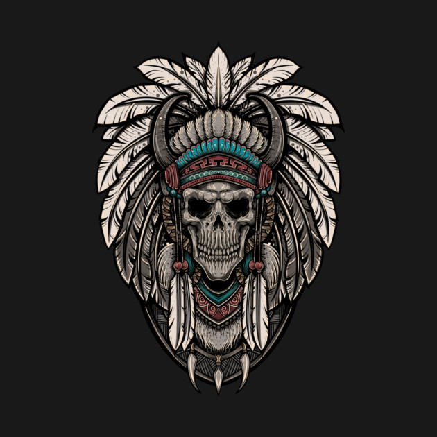 Indian Warriors Indian Skull Warriors Hoodie TeePublic - Main Image
