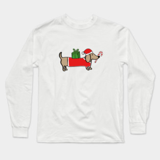 Christmas dachshund Long Sleeve T-Shirt