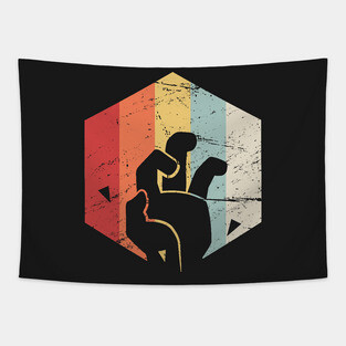 Retro Vintage Zombie Apocalypse Icon Tapestry
