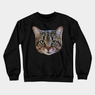 Tabby Cat Lover Brown Tabby Cat Owner Tabby Cat Mom Crewneck Sweatshirt
