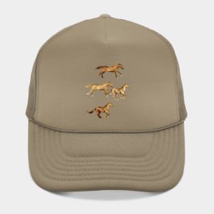 Wild and Free Watercolor Horses Hat