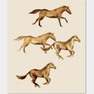 Wild and Free Watercolor Horses Posters and Art