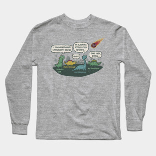 Last Meeting of the Dinosaur Literary Club Long Sleeve T-Shirt