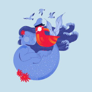 The Mermaid and The Bird T-Shirt