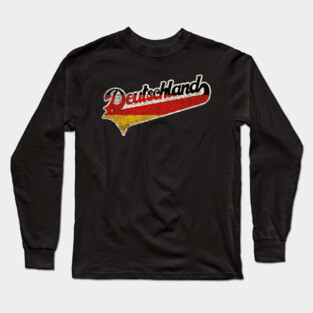 Deutschland Distressed Design Long Sleeve T-Shirt