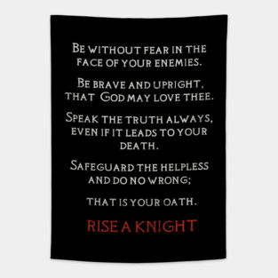 KINGDOM OF HEAVEN, RISE A KNIGHT OATH Tapestry