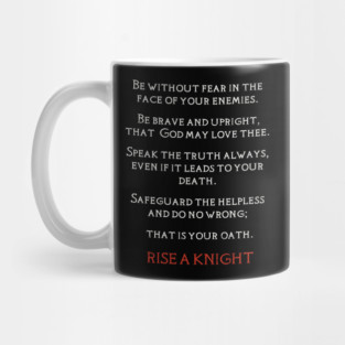 KINGDOM OF HEAVEN, RISE A KNIGHT OATH Mug