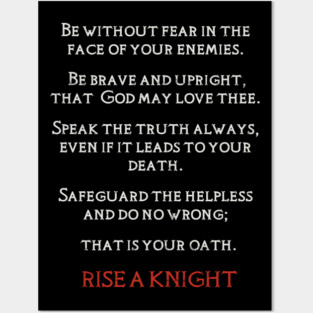 KINGDOM OF HEAVEN, RISE A KNIGHT OATH Posters and Art