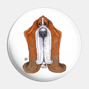 Basset Hound Dog Pin