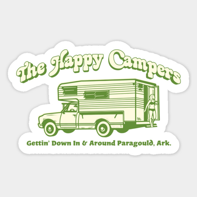 The Happy Campers - Gettin' Down Sticker by rt-shirts