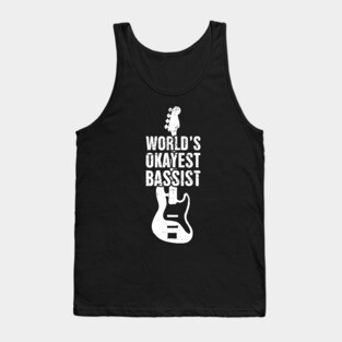 Funny Distressed Bass Guitar Player Design Tank Top