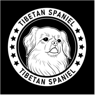 Tibetan Spaniel Dog Portrait Posters and Art