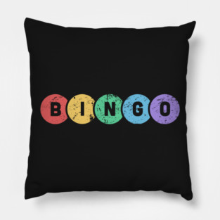 Distressed BINGO Balls Pillow