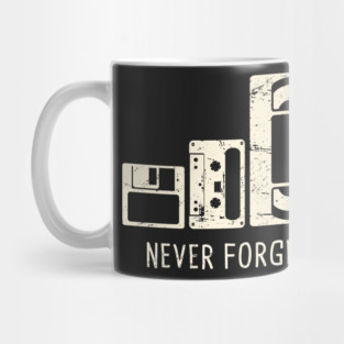 Never Forget | Floppy Disk, Cassette, VHS Tape Mug
