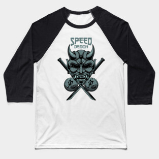 SPEED DEMON  - PAPAYA STREETART Baseball T-Shirt