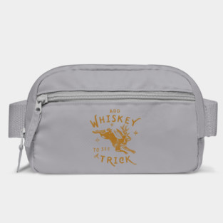 "Add Whiskey To See A Trick" Funny Jackalope Shirt Art V.1 Bag