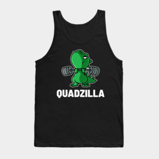 Quad Dinosaur Exercise Gym Tank Top