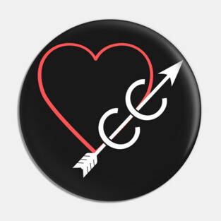 Heart And Cross Country Pin