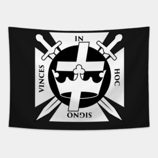 In Hoc Signo Vinces | Knights Templar Crusader Seal Tapestry