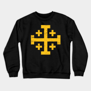 Crusader Cross Of Jerusalem | Knights Templar Crewneck Sweatshirt