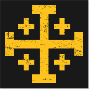 Crusader Cross Of Jerusalem | Knights Templar Posters and Art