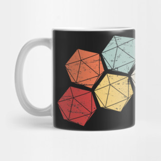 Retro Vintage D20 Roleplaying Game Dice Mug