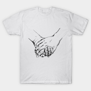 Holding hands print T-Shirt