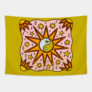 Yin Yang Sun Tapestry
