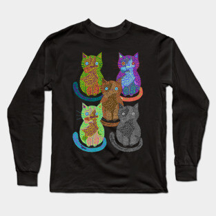 Calicos - Pop Art Style Long Sleeve T-Shirt