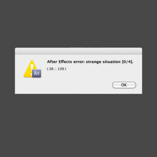 After Effects Error:Strange Stiuation T-Shirt