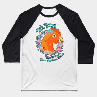 She's Beauty Chicken Shirt Baseball T-Shirt