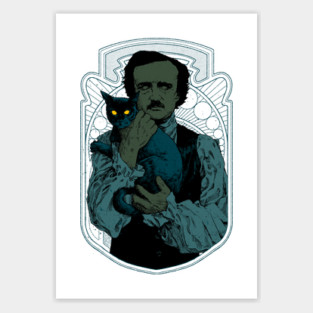 Poe and the Black Cat Sticker