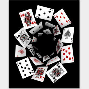 Falling Cards Posters and Art