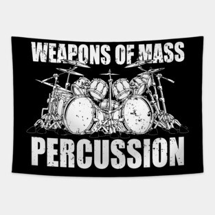 Weapons of Mass Percussion Drummers Drum Kit Tapestry