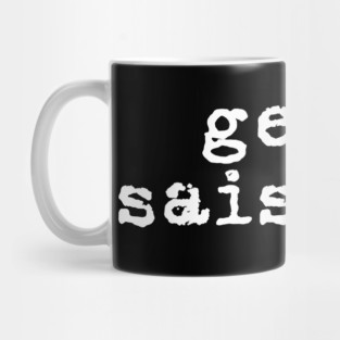 Generation X identity: Gen X sais quoi (white grunge letters) Mug