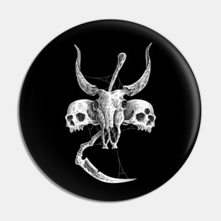 skull goat Pin